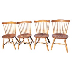 Ethan Allen Maple Windsor Chairs # 10 6102, Set of 4, circa 1970s