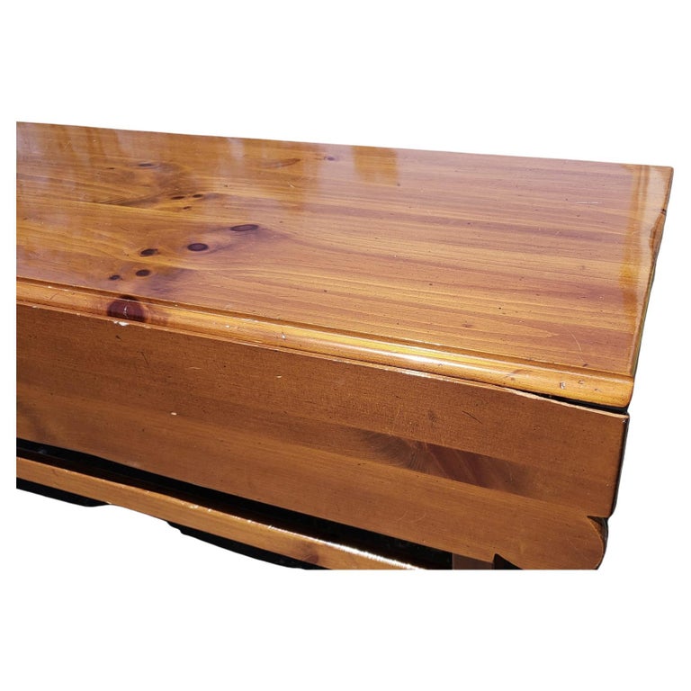 Ethan Allen Midcentury Pine Drop Leaf Cocktail Table For Sale at 1stDibs Ethan Allen Midcentury Pine Drop Leaf Cocktail Table For Sale at 1stDibs