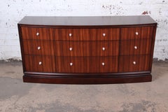 Ethan Allen Modern Walnut Triple Dresser or Credenza