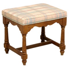ETHAN ALLEN Oak Country Cottage Style Footstool - A