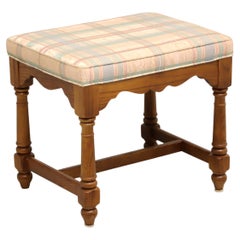 ETHAN ALLEN Oak Country Cottage Style Footstool - B