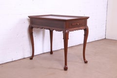 Ethan Allen Queen Anne Cherry Wood Tea Table or Occasional Side Table
