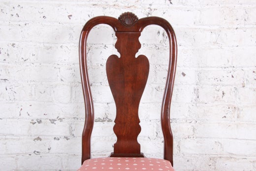 Ethan Allen Queen Anne Solid Cherry Dining Chairs Set Of Eight At