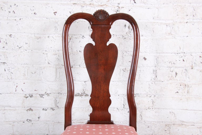 Ethan Allen Queen Anne Solid Cherry Dining Chairs Set Of Eight At 1stdibs