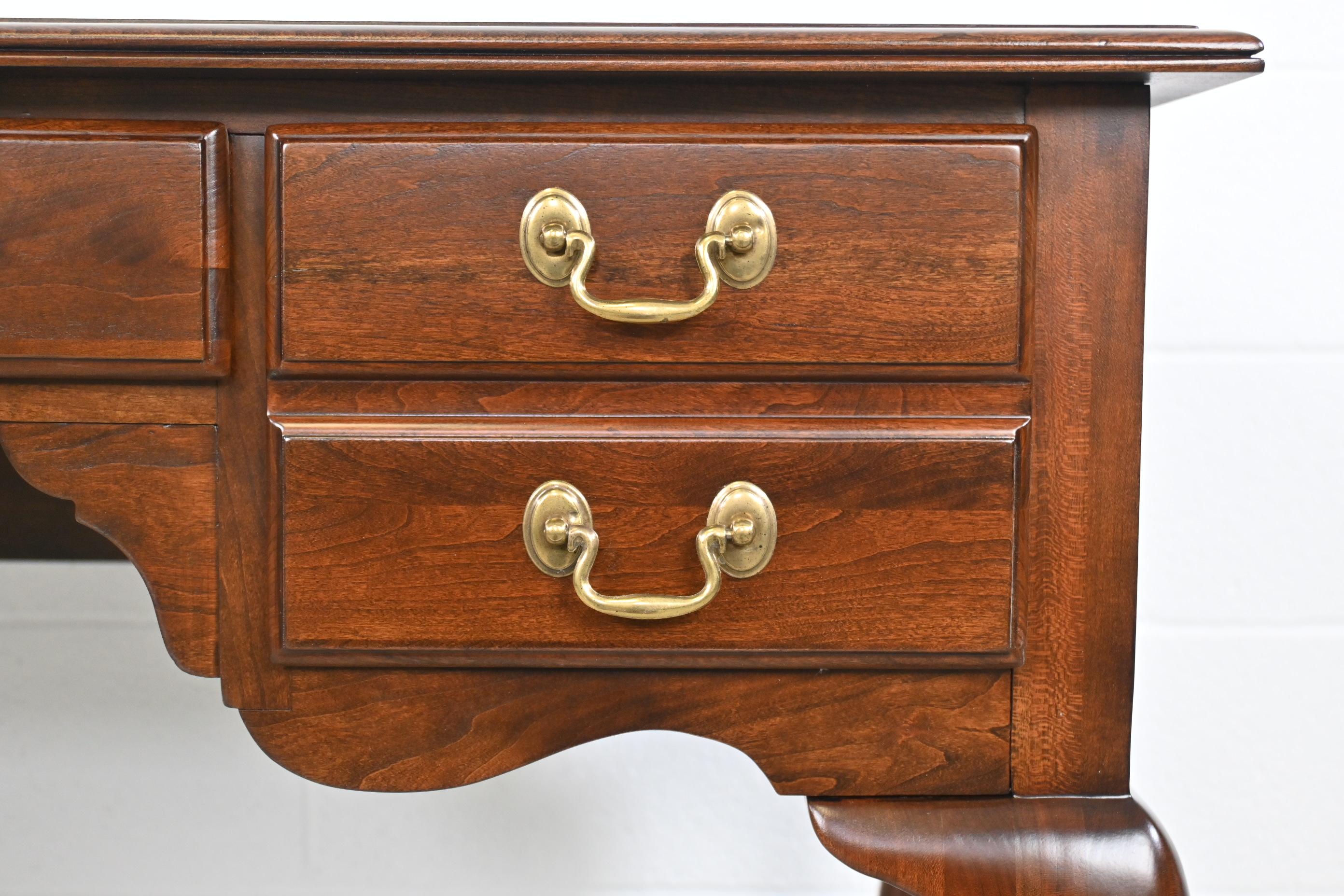 Ethan Allen Queen Anne Style Cherry Desk 1