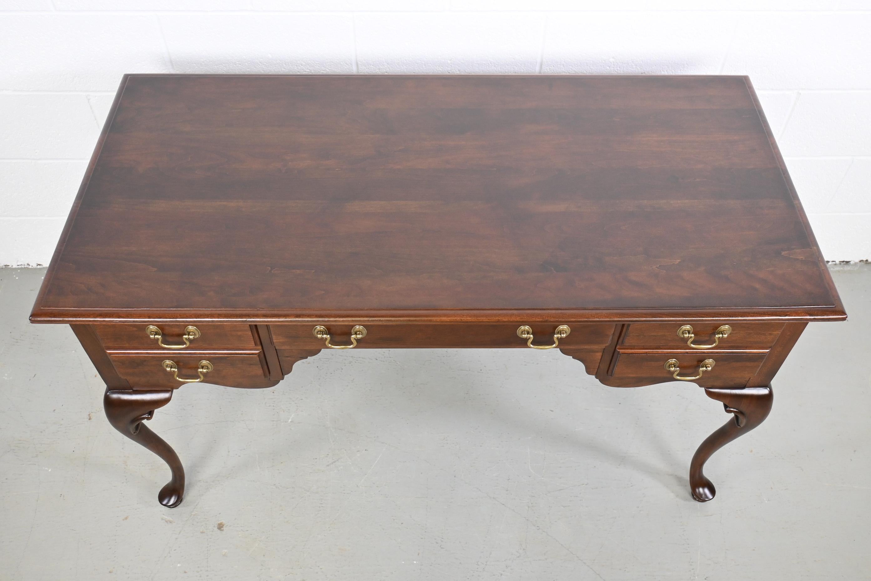 Lacquered Ethan Allen Queen Anne Style Cherry Desk