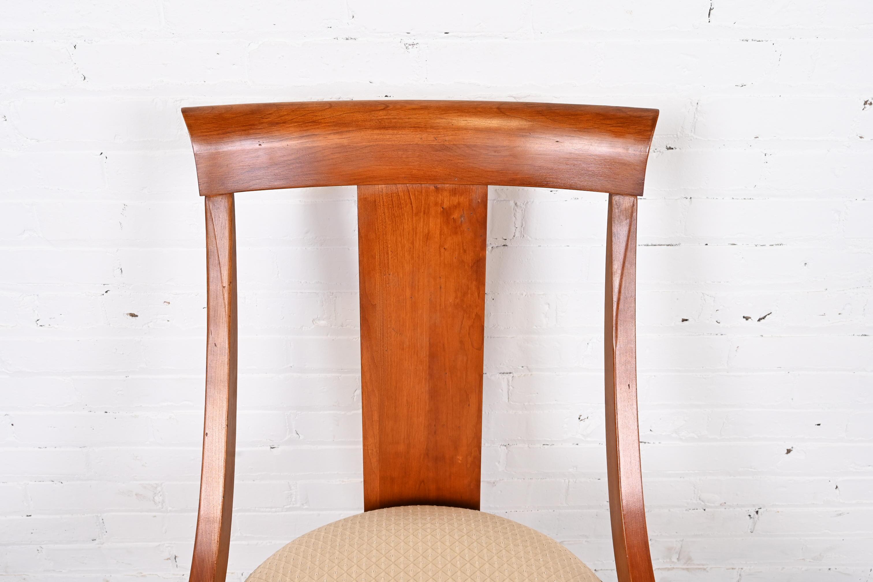Ethan Allen Regency Klismos Style Cherry Dining Chairs, Set of Four 2