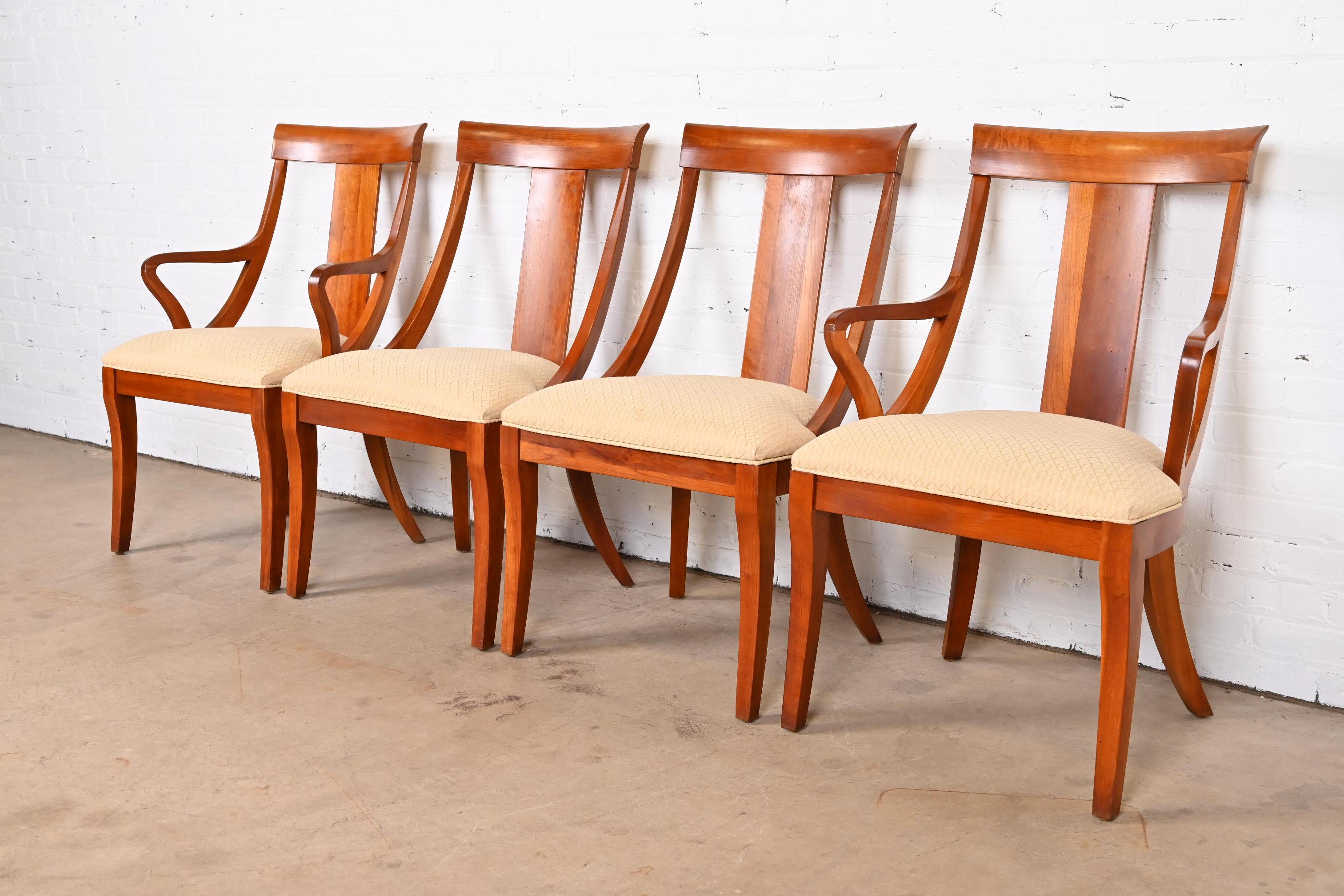 ethan allen medallion dining chairs