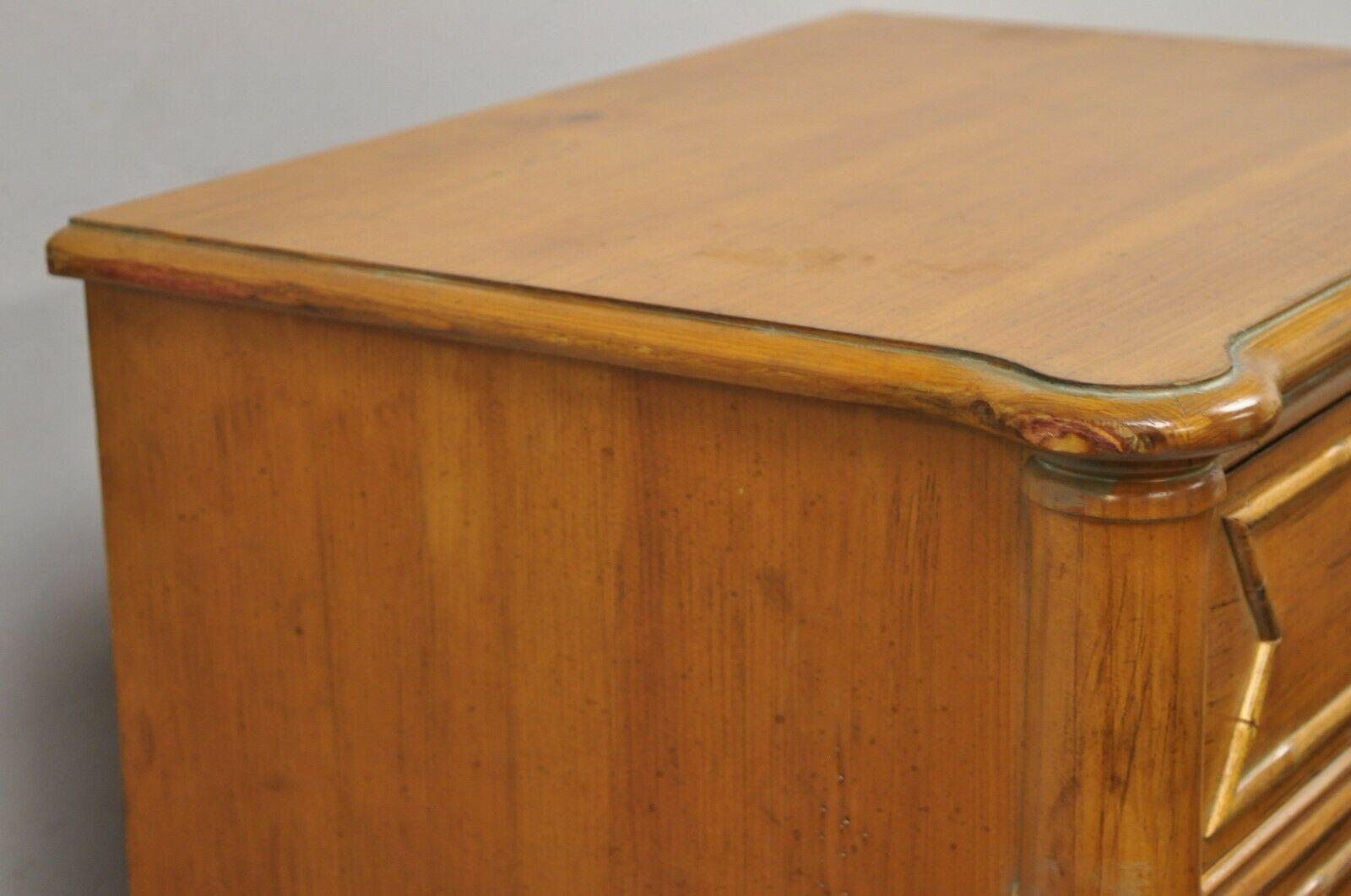 20th Century Ethan Allen Regency Style Faux Bamboo 7 Drawer Lingerie Chest Tall Dresser
