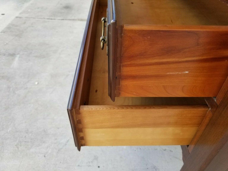 Ethan Allen Rolling Sideboard Buffet Dry Bar Tea Serving Cart For Sale