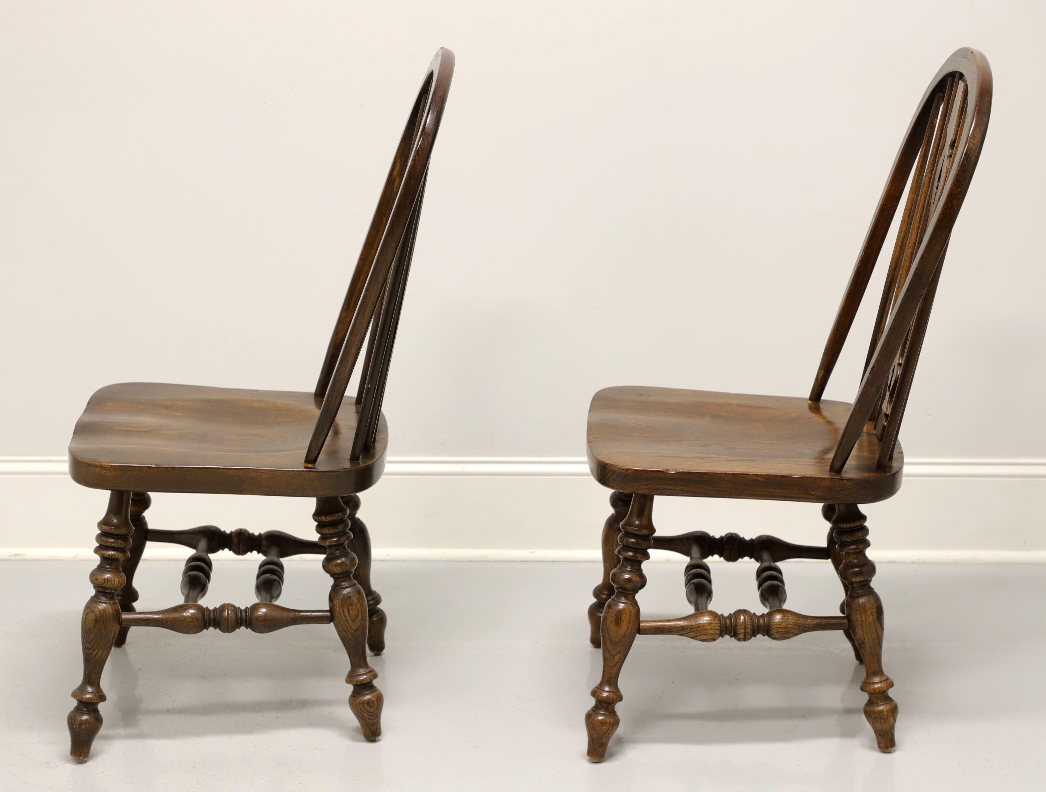 Other ETHAN ALLEN Royal Charter Oak Bowback Windsor Dining Side Chairs - Pair A