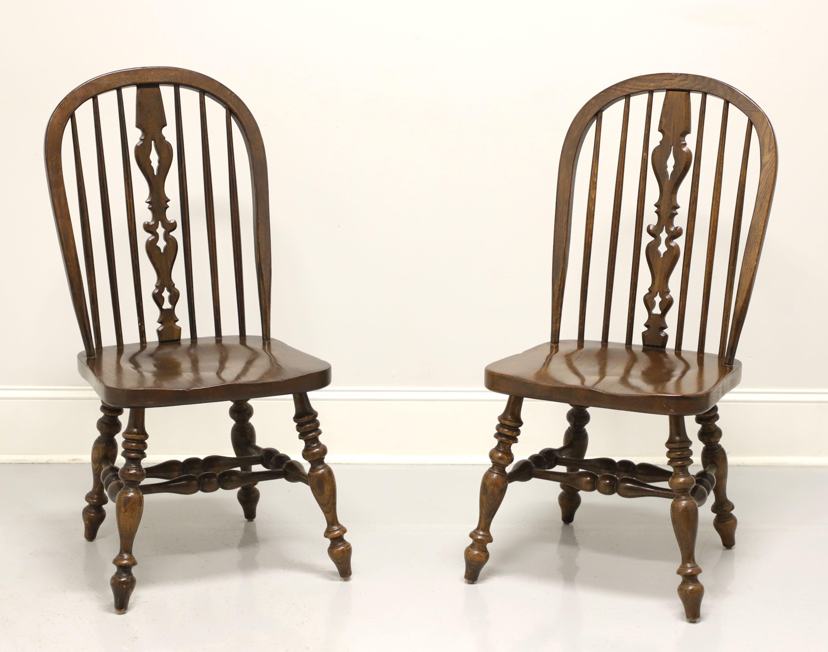 ETHAN ALLEN  Royal Charter Oak Bowback Windsor Dining Side Chairs - Pair B 3