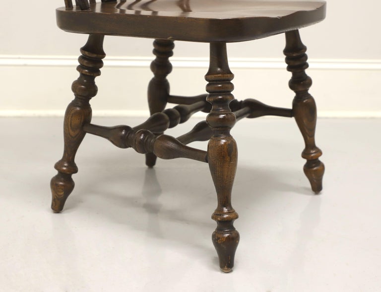 ETHAN ALLEN Royal Charter Oak Bowback Windsor Dining Side Chairs Pair