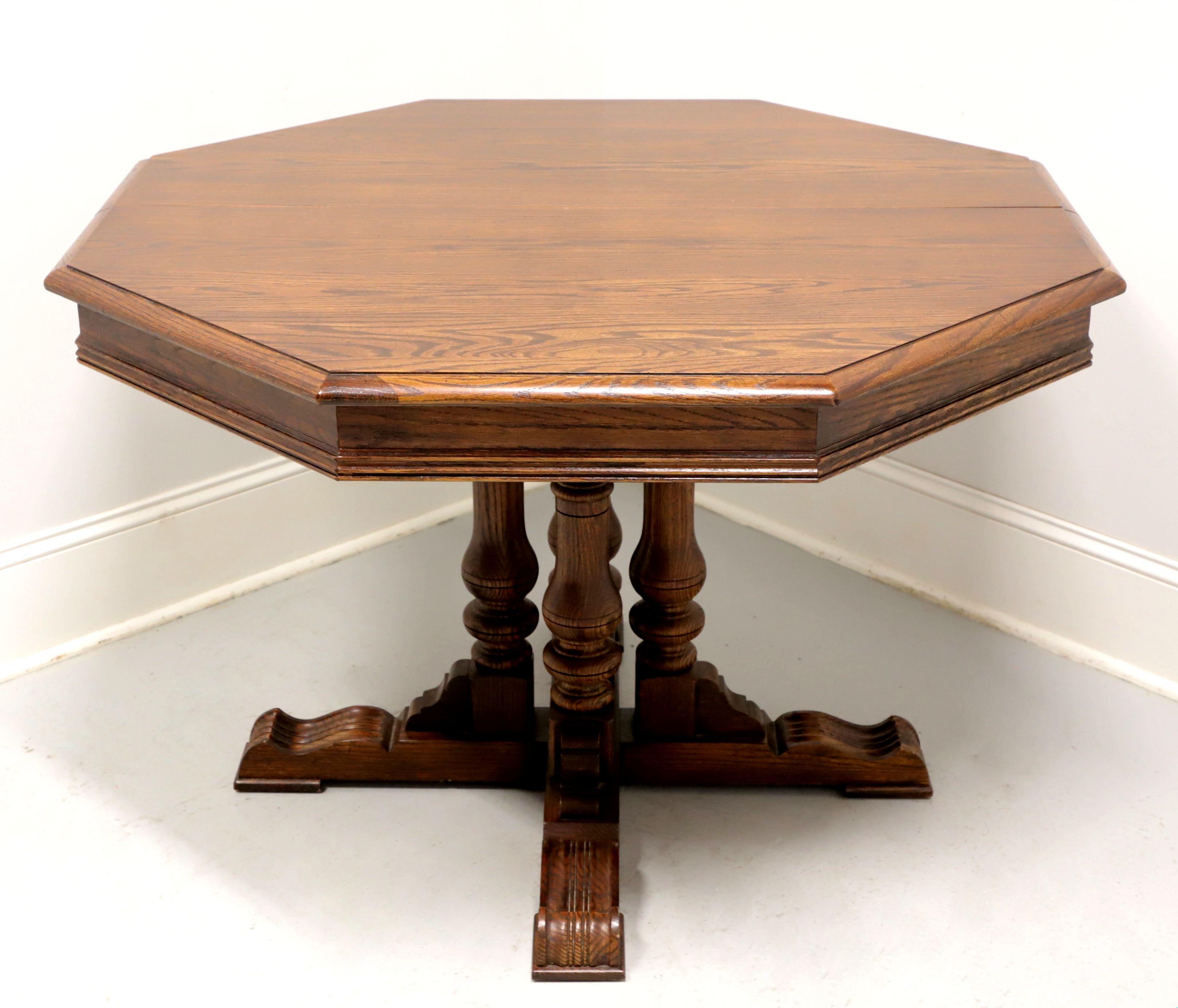 ETHAN ALLEN Royal Charter Oak Jacobean Dining Table For Sale at 1stDibs ethan allen dining