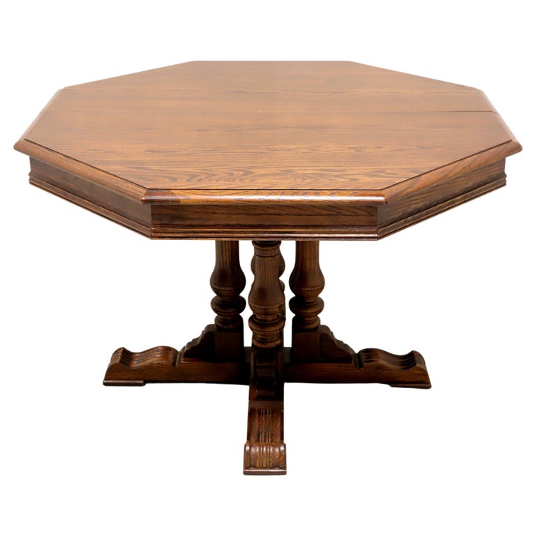 ETHAN ALLEN Royal Charter Oak Jacobean Dining Table For Sale at 1stDibs