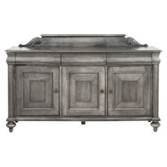 Ethan Allen "Saxon" Gray Wood Sideboard