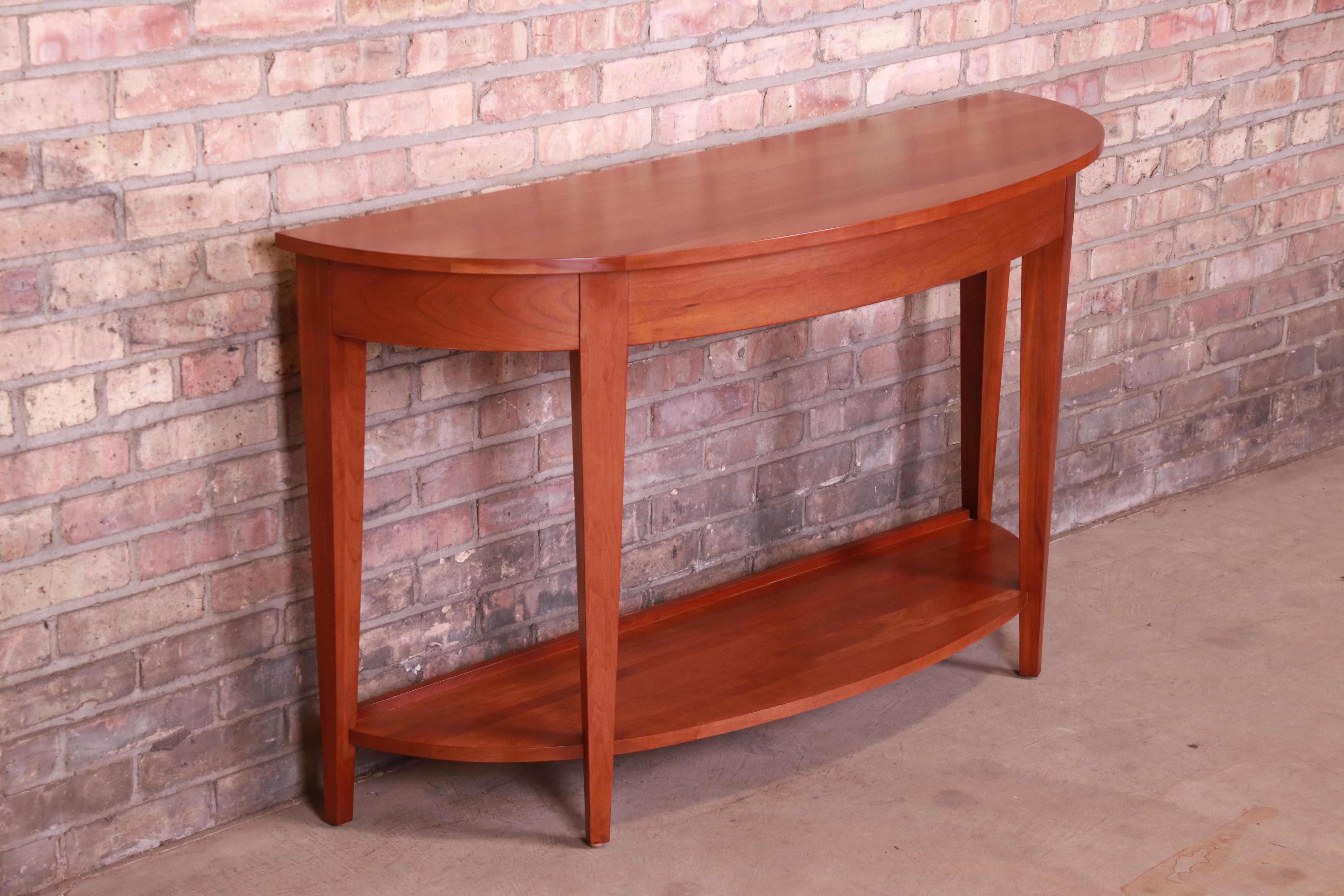 solid cherry wood console table