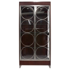 Ethan Allen Tall Rectangular Glass Display Cabinet Adjustable Shelves