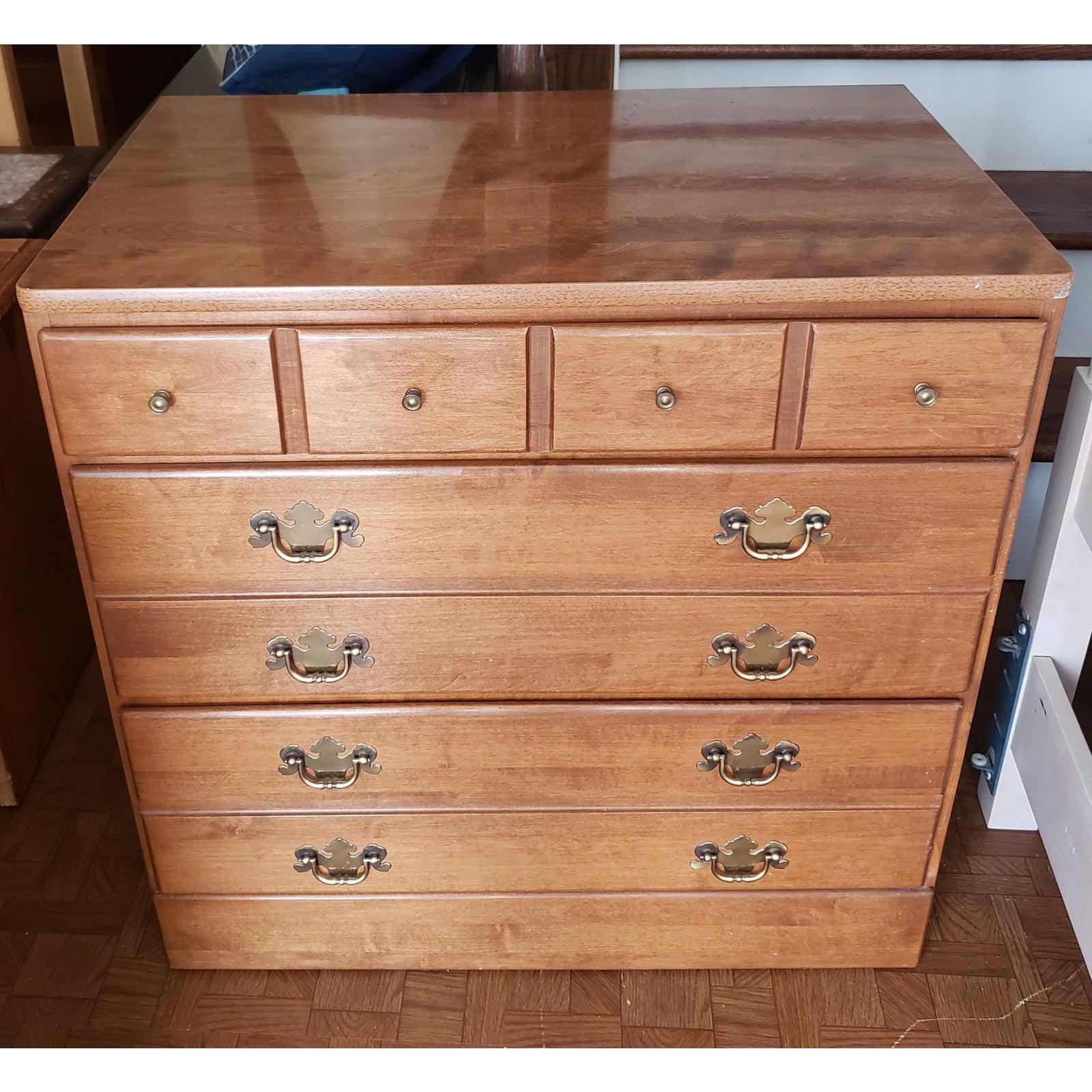 20th Century Ethan Allen Thee Drawer Chest Bachelor Chest, 1970s