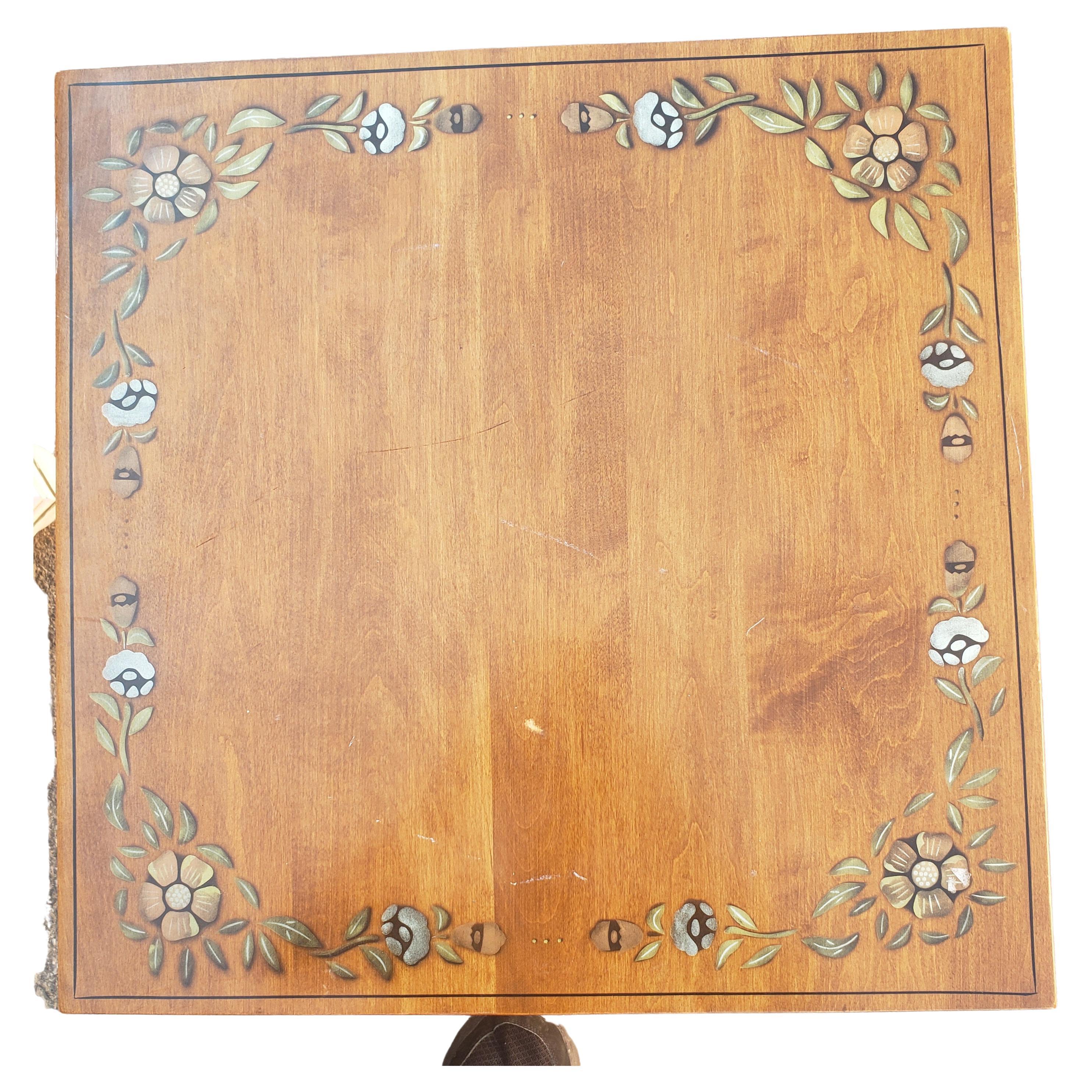 ethan allen pedestal side table