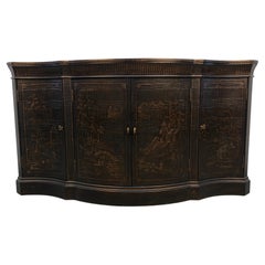 Ethan Allen Vivianne Chinoiserie Serpentine Console Sideboard