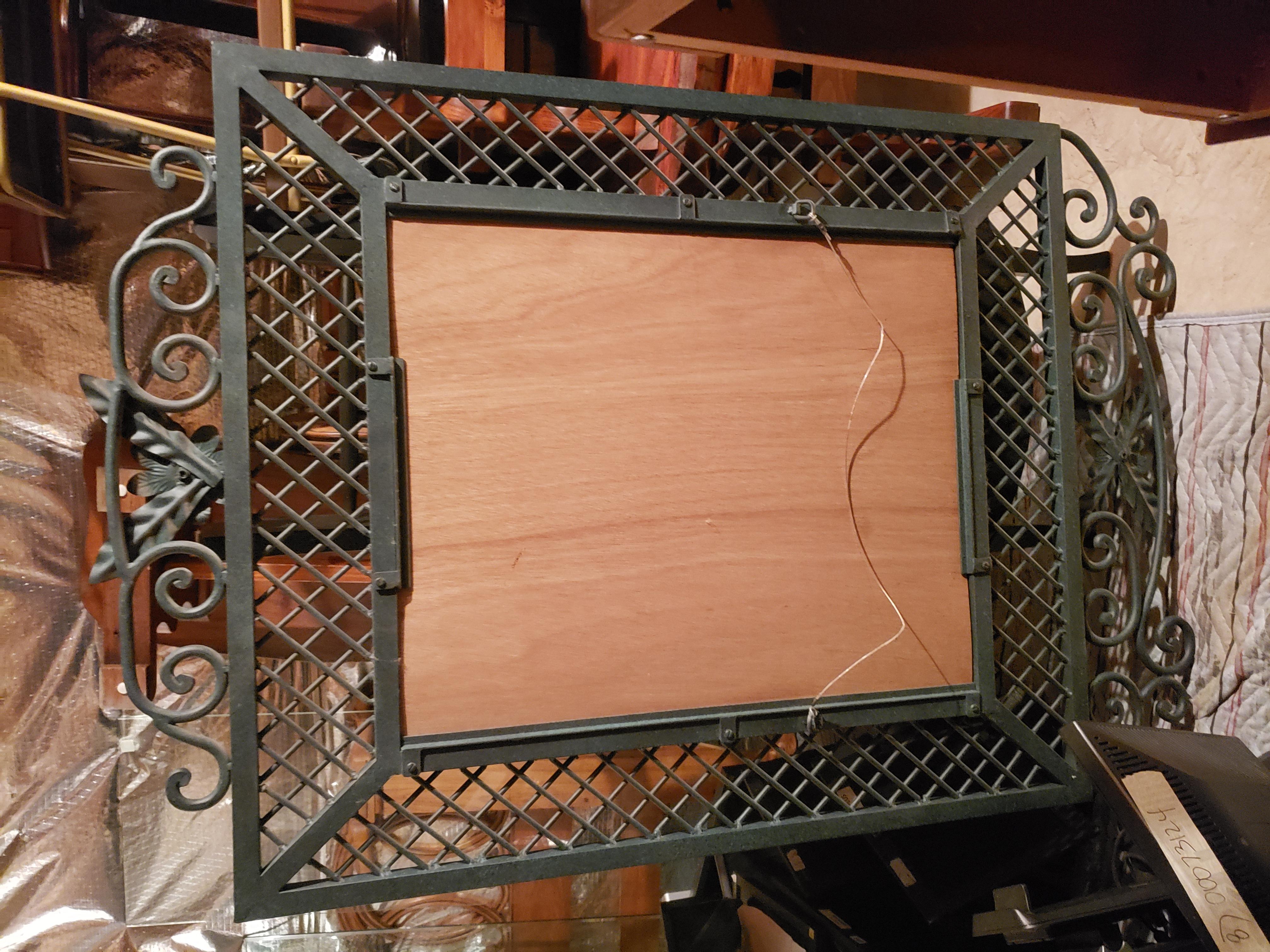 Ethan Allen Wrought Iron Frame Mirror & Console Table 5
