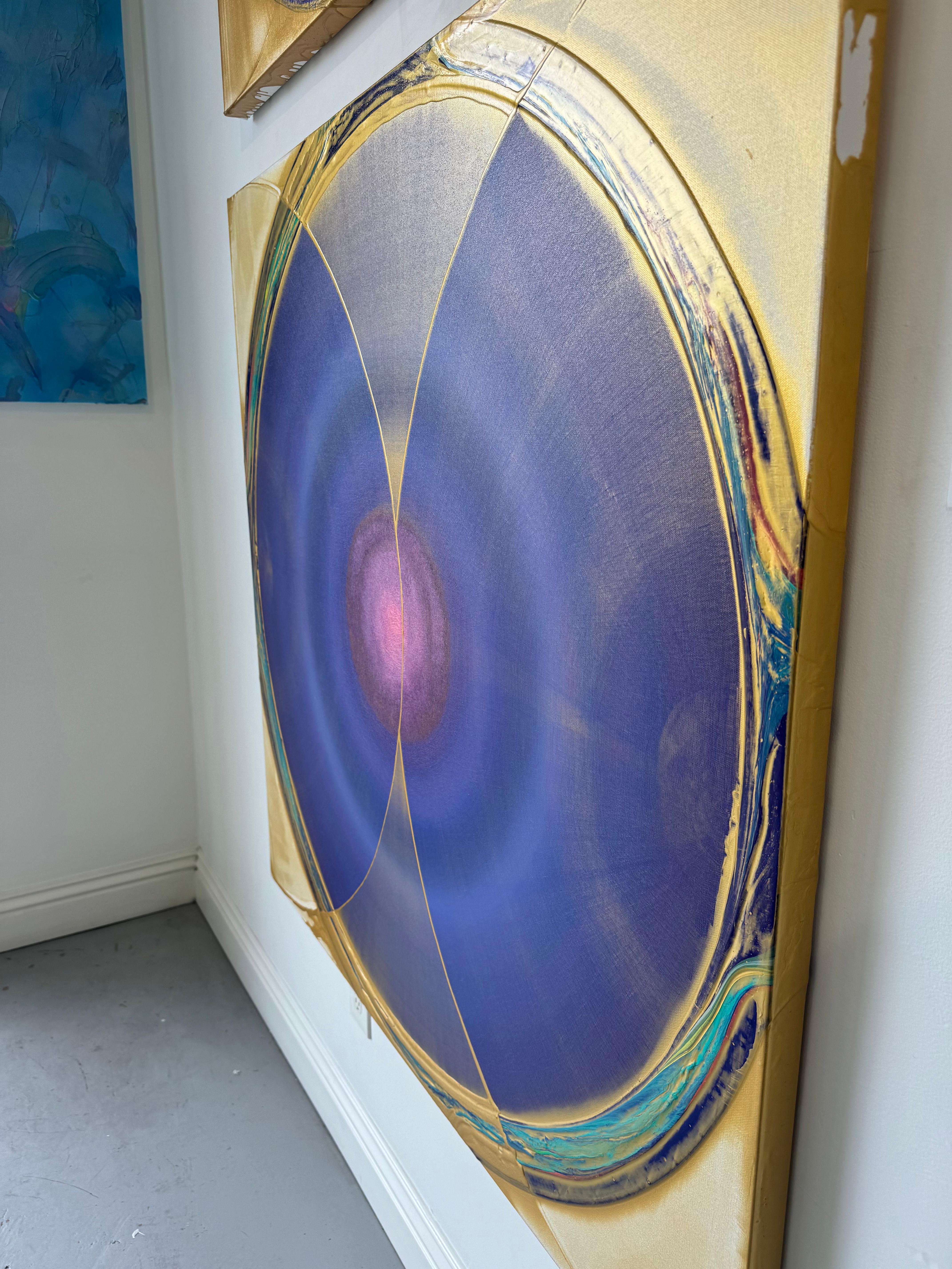 Centrato sul cuore - Painting Astratto di Ethan Blu