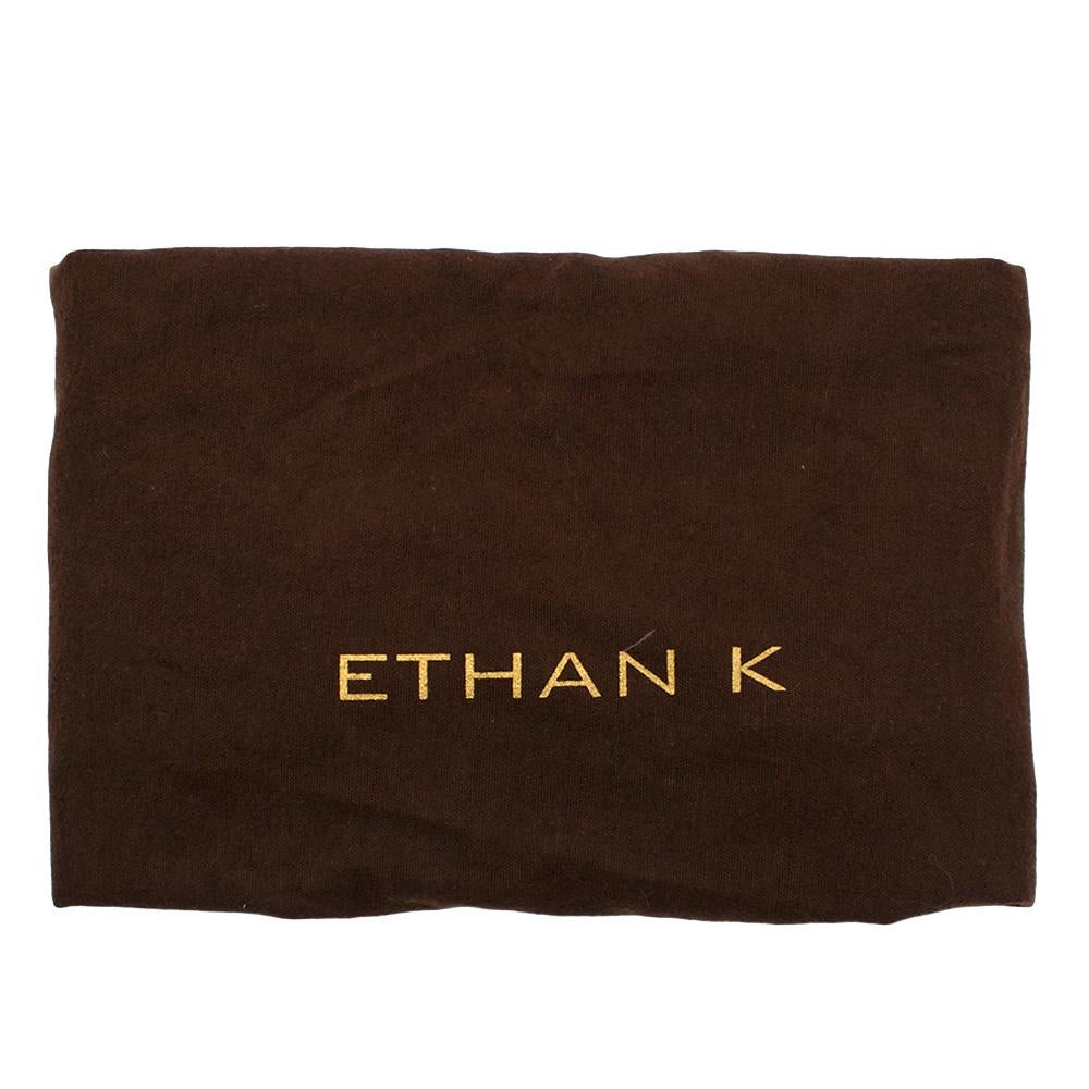 Ethan K Alla Krokodil Medium Top Handle Tasche in Gris Fonce Glänzend im Angebot 5