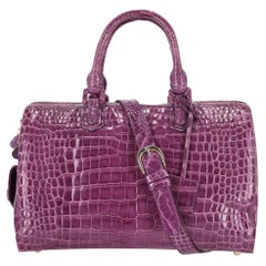 Bolso bombín de piel de cocodrilo Ethan K