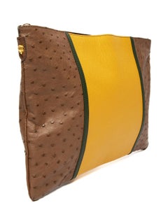 Ethan K Women's Ostrich Leather Pouch