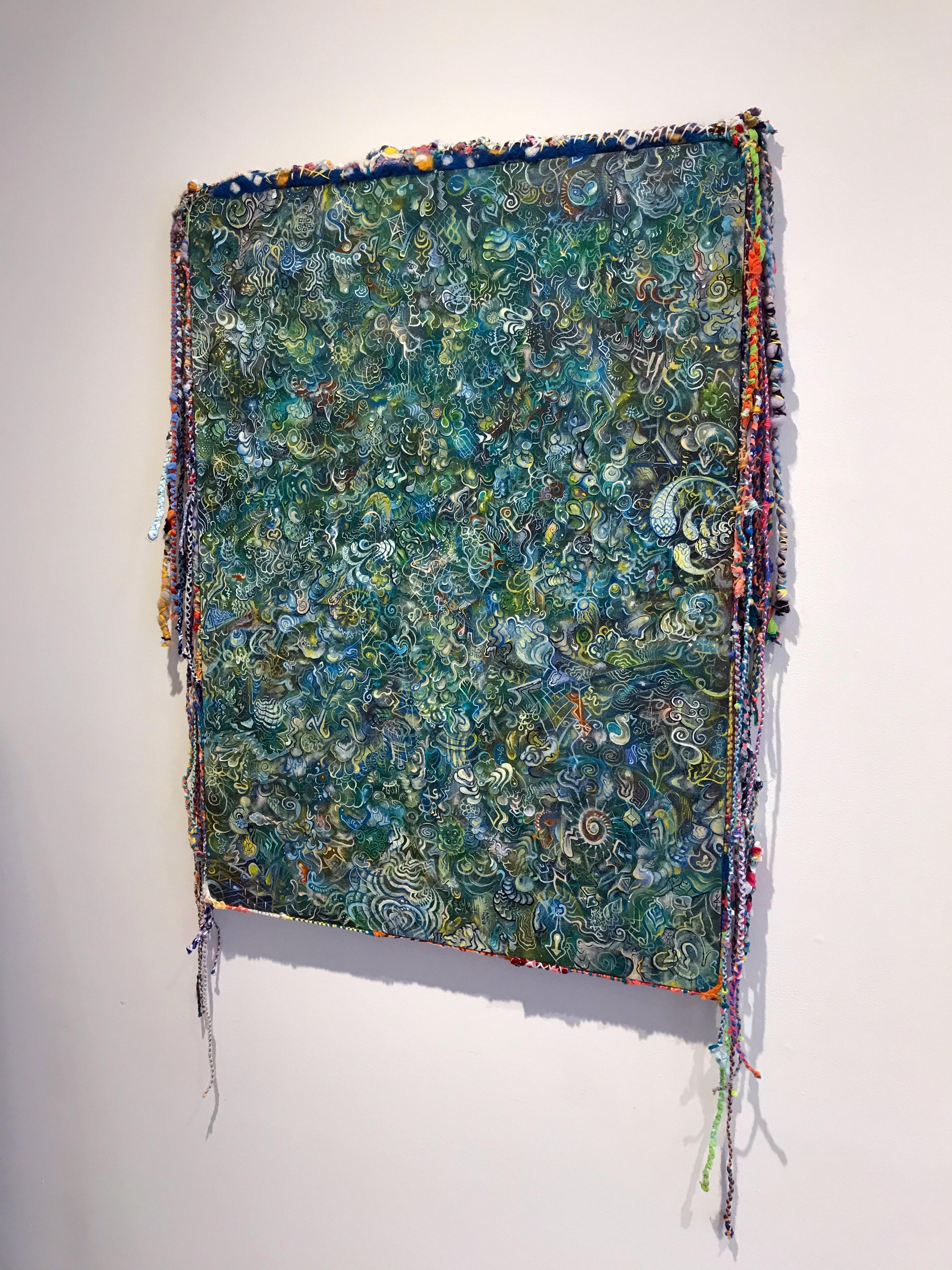 ((((())))) di Ethan Meyer, 2020, Pittura astratta a tecnica mista colorata, Tela in vendita 1