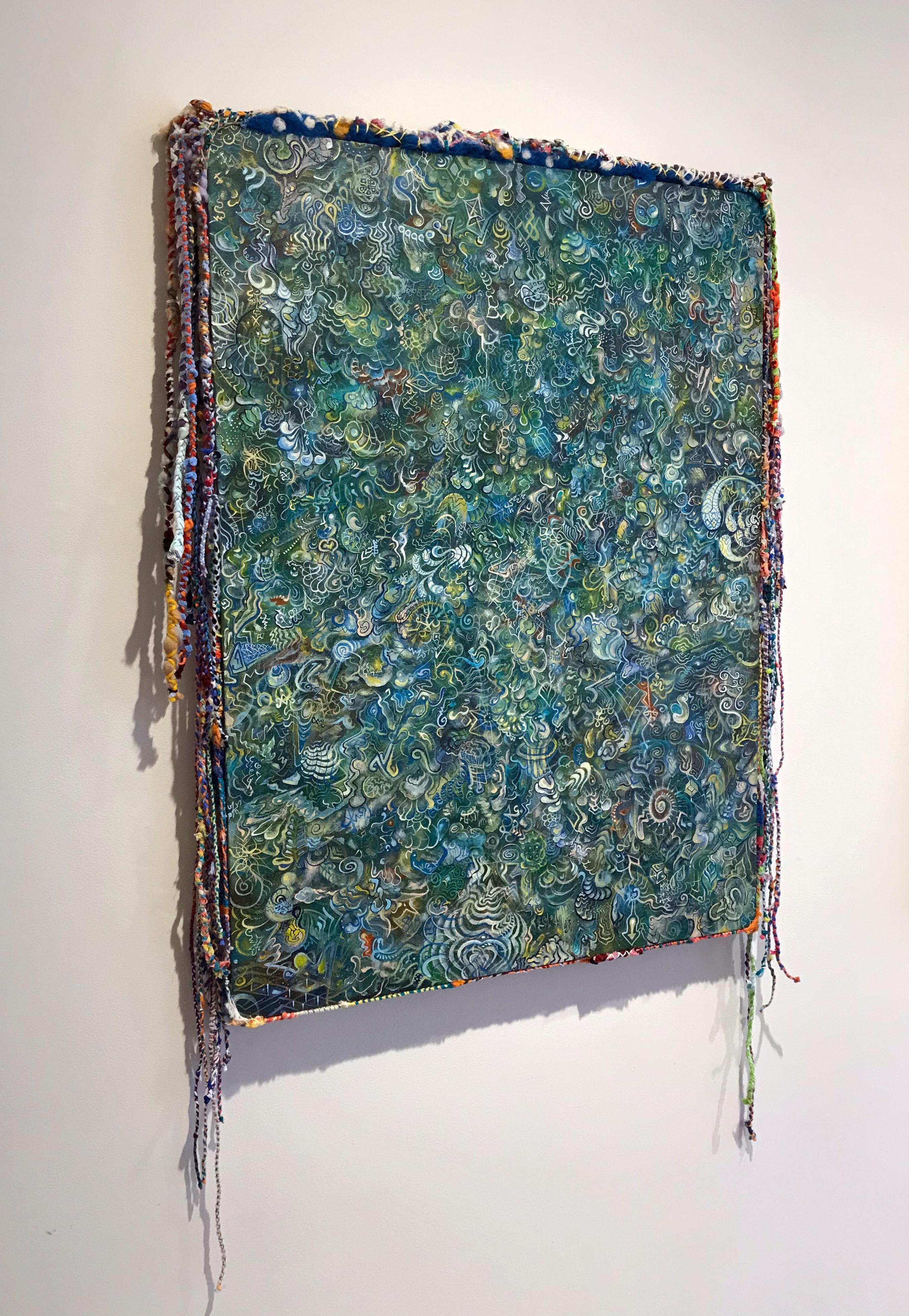 ((((())))) di Ethan Meyer, 2020, Pittura astratta a tecnica mista colorata, Tela in vendita 2