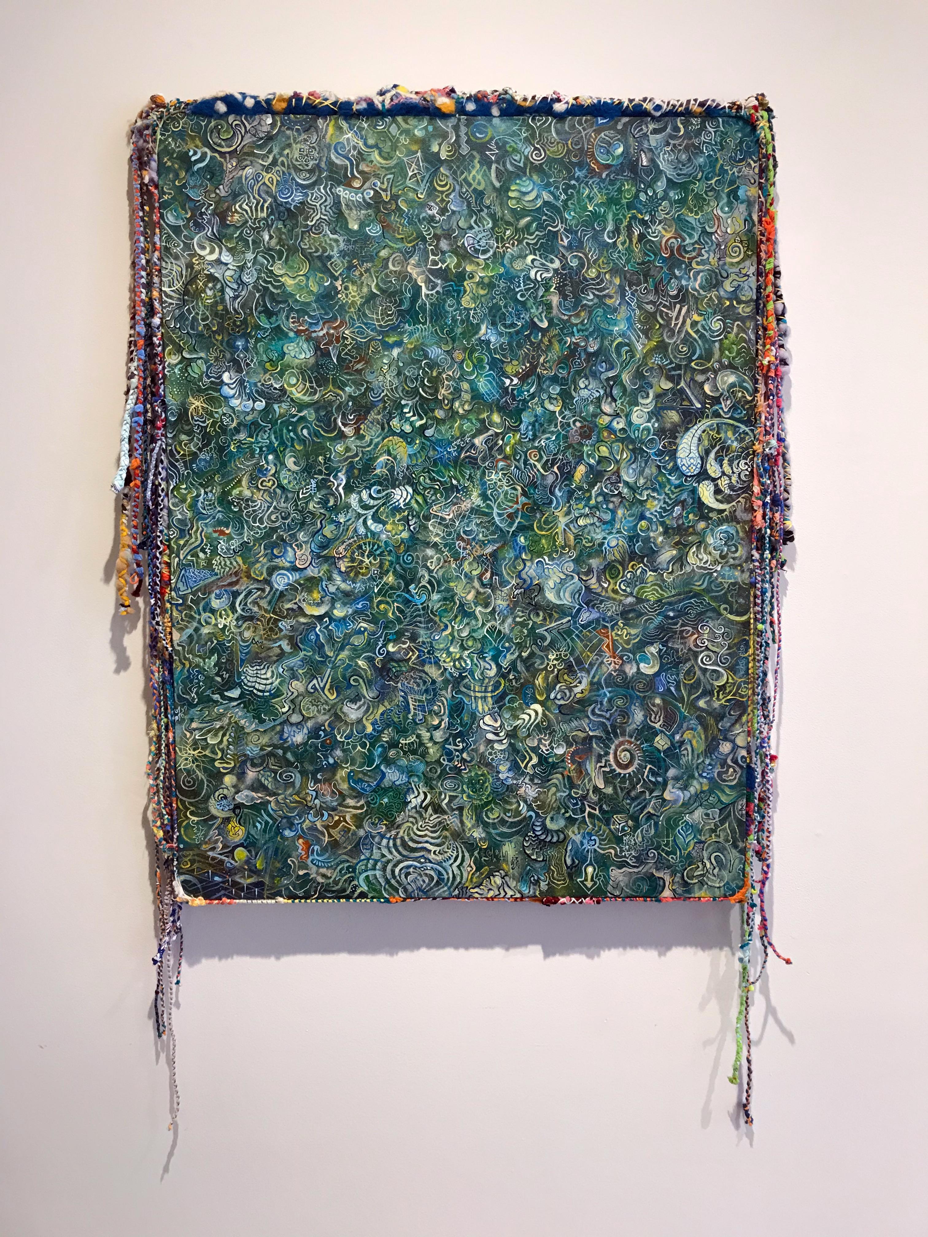 ((((())))) by Ethan Meyer, 2020, Mixed Media Colorful Abstract Painting, Canvas