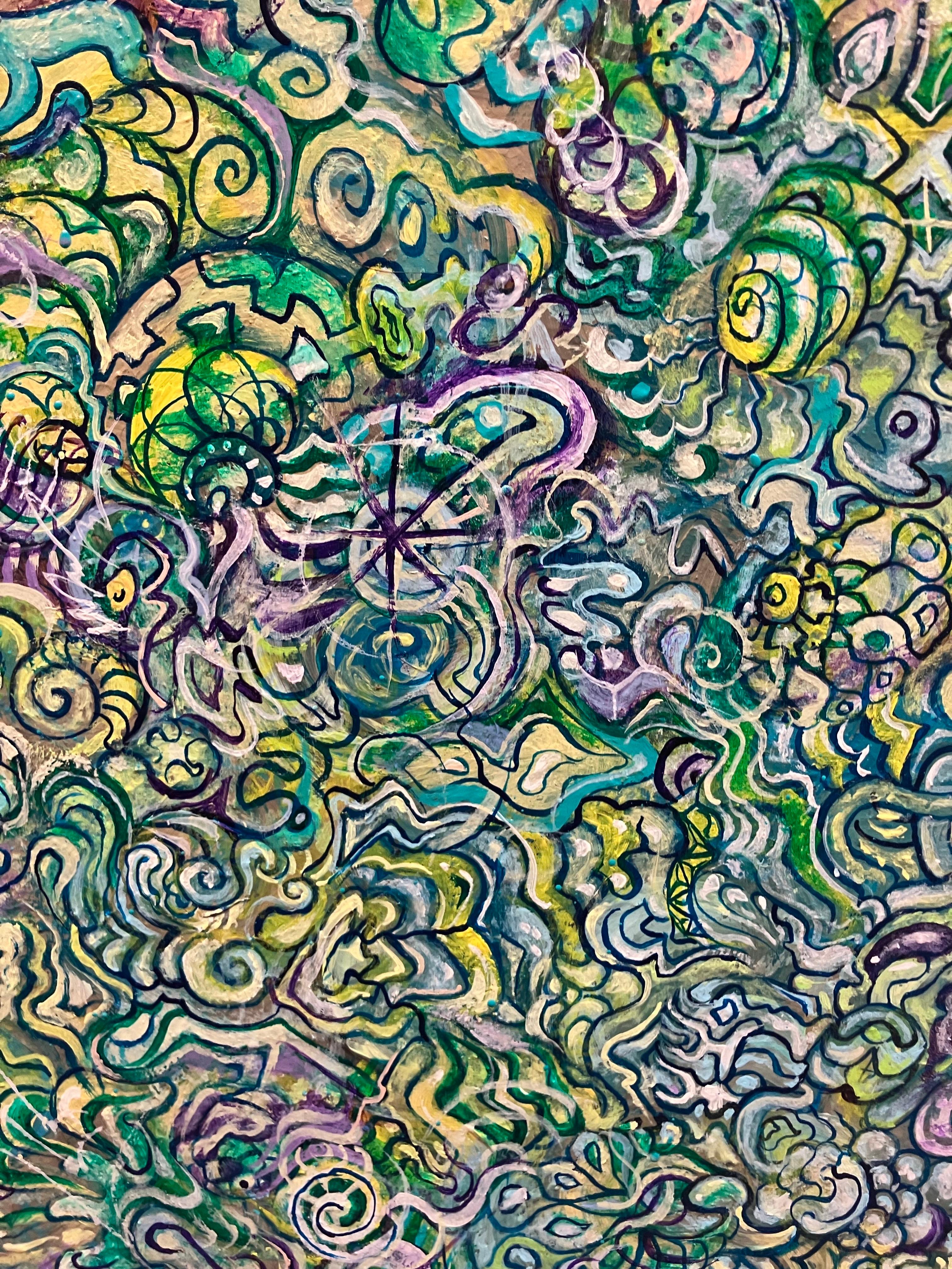 Coincidentia Oppositorum, Ethan Meyer, 2022, Framed, Abstract Psychedelic, Color For Sale 2