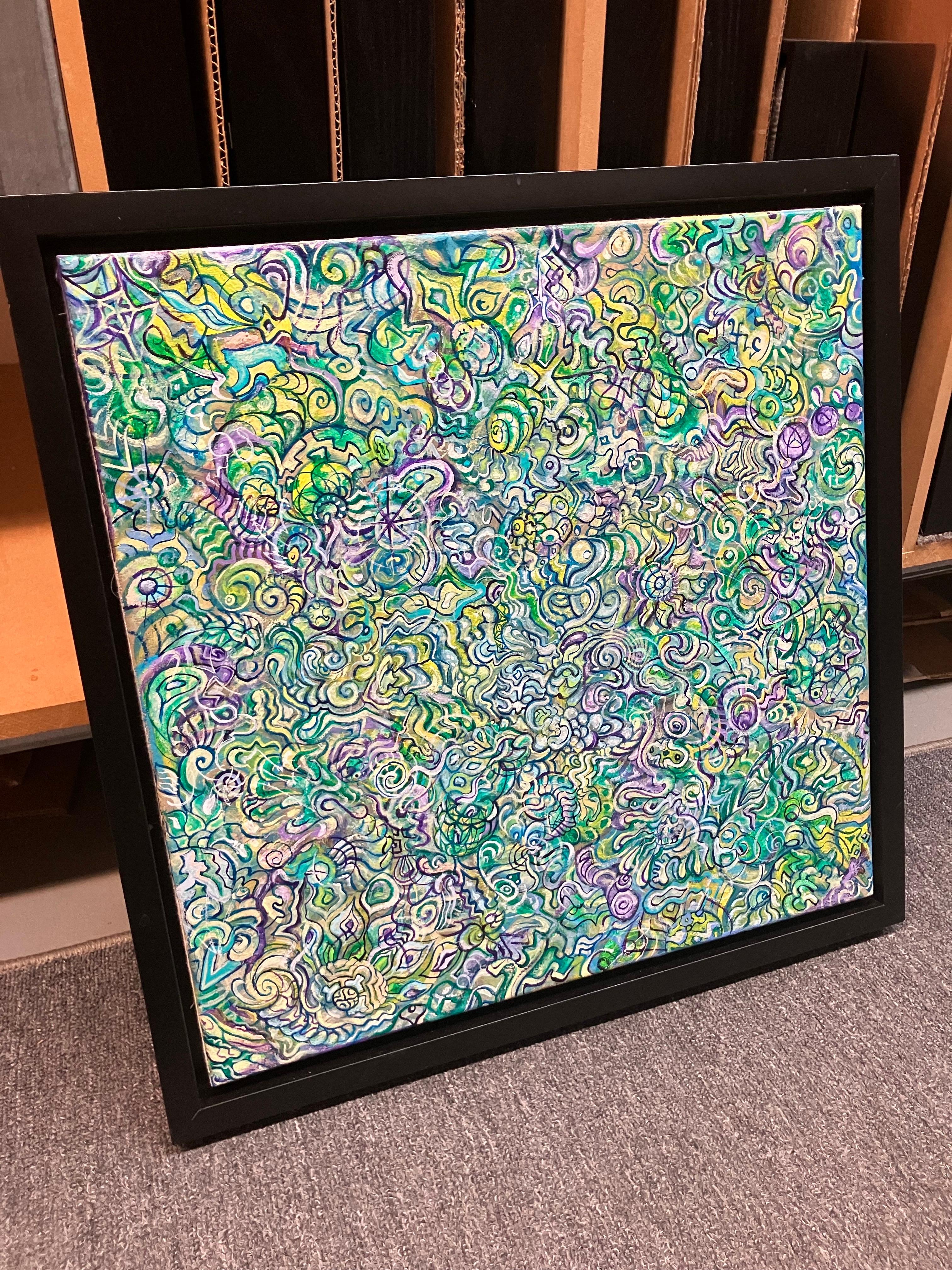 Coincidentia Oppositorum, Ethan Meyer, 2022, Framed, Abstract Psychedelic, Color For Sale 4
