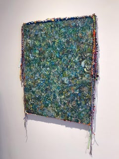 Pittura astratta contemporanea in acrilico su tela, 40 x 30 pollici, Ethan Meyer