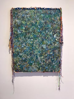 Pittura astratta contemporanea in acrilico su tela, 40 x 30 pollici, Ethan Meyer