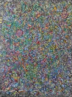 Crystalizing Æther, Ethan Meyer, 2020, Pintura acrílica abstracta sobre lienzo