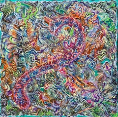 "Fortaleza Mental Cristalina", Pintura Acrílica Abstracta, Colores Brillantes, Geométrica