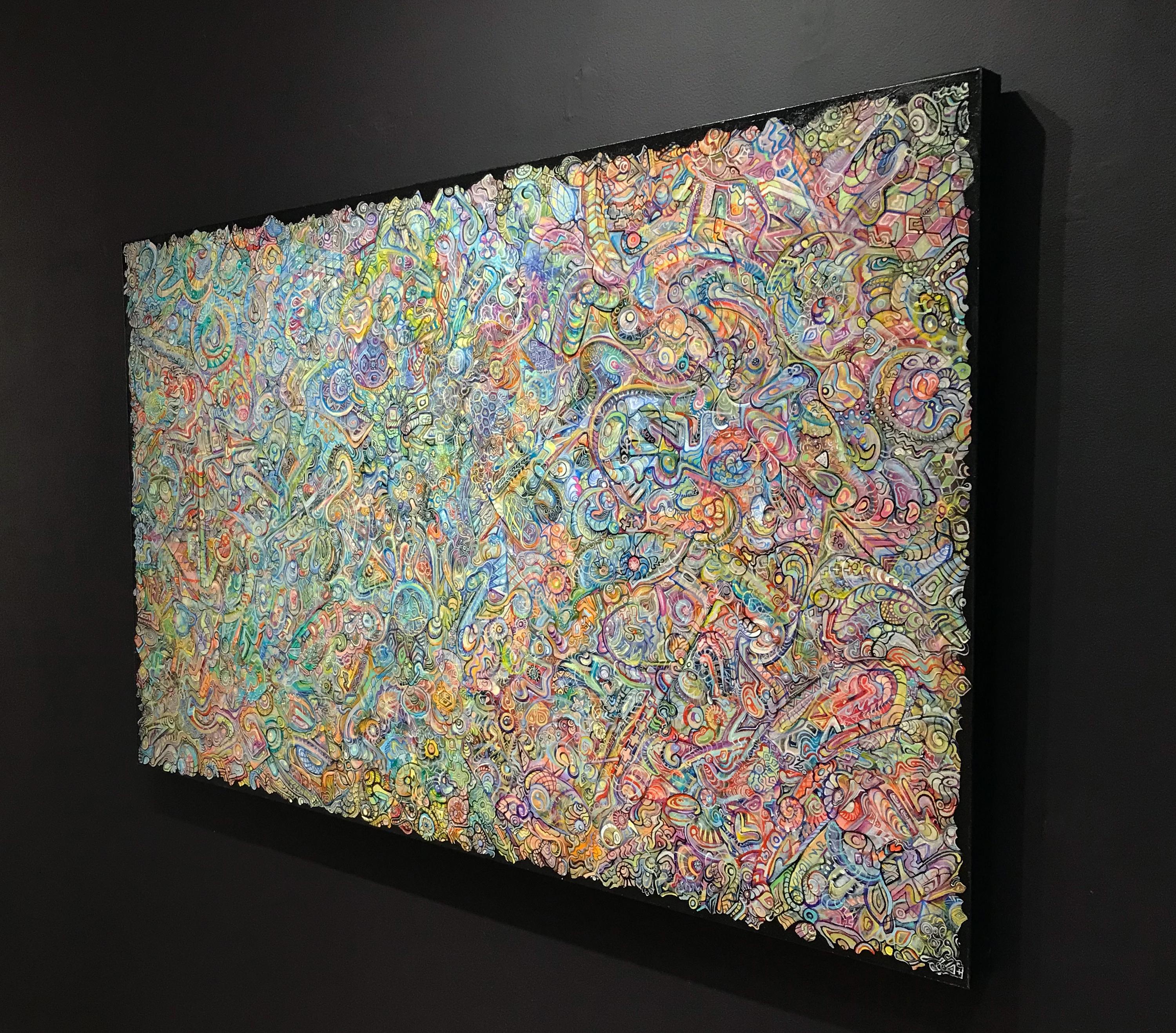 Midollo dello Spirito, Ethan Meyer, 2018, Pittura astratta psichedelica di grandi dimensioni in vendita 1