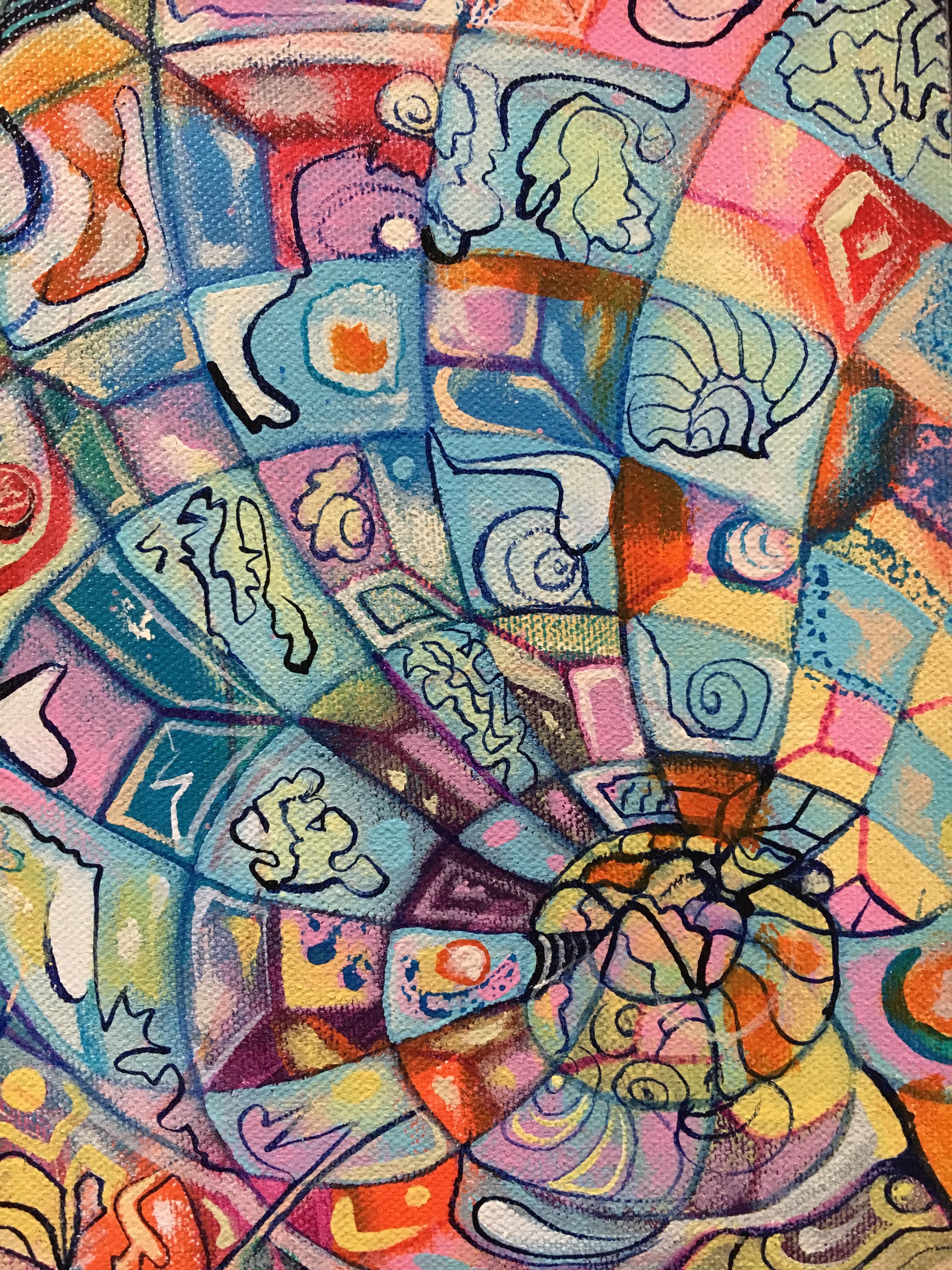 Il Dio che divora, Ethan Meyer, 2019, Pittura acrilica astratta psichedelica in vendita 4