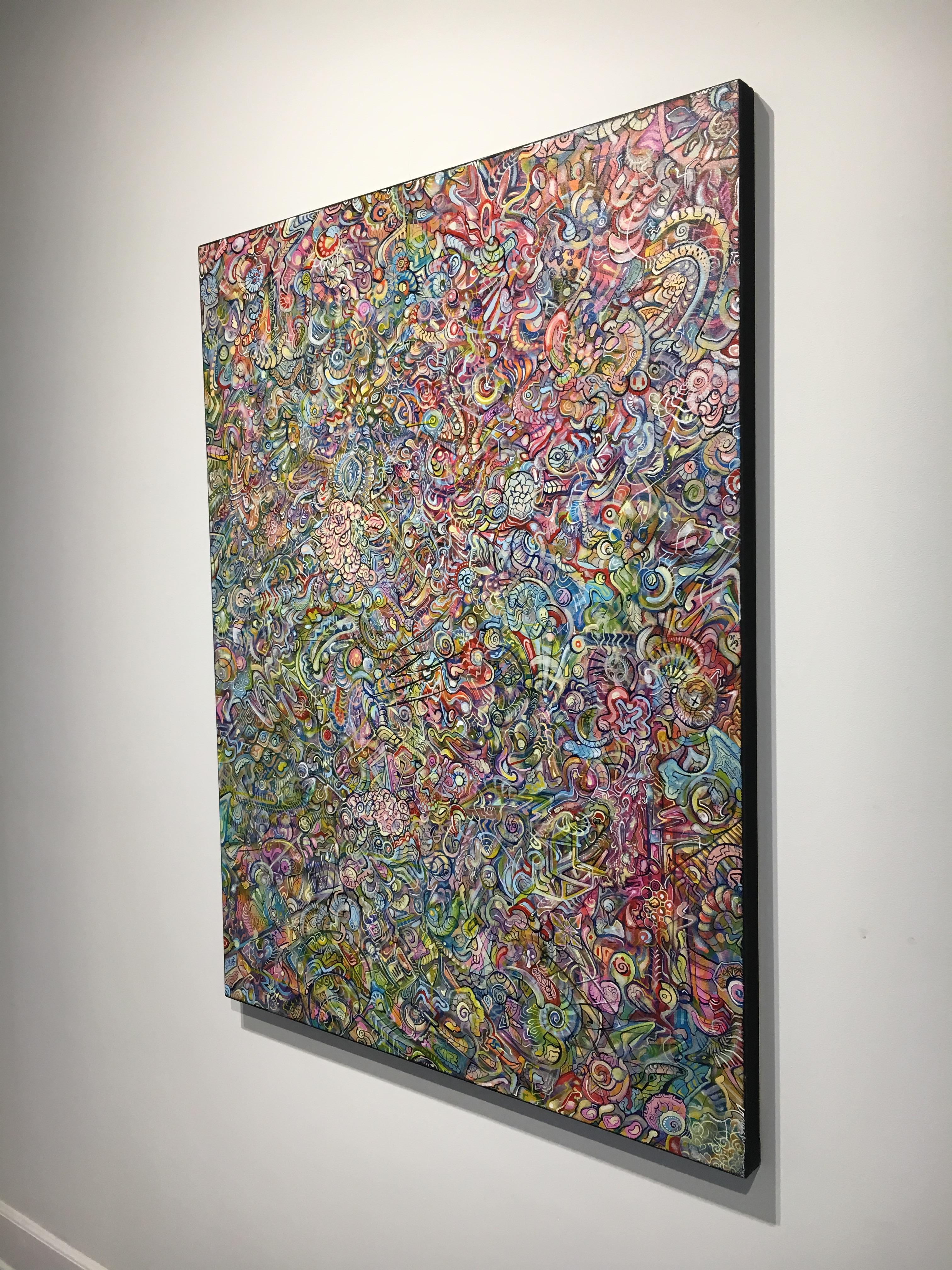 Il Dio che resta nascosto, Ethan Meyer, 2019, Pittura astratta psichedelica in vendita 1