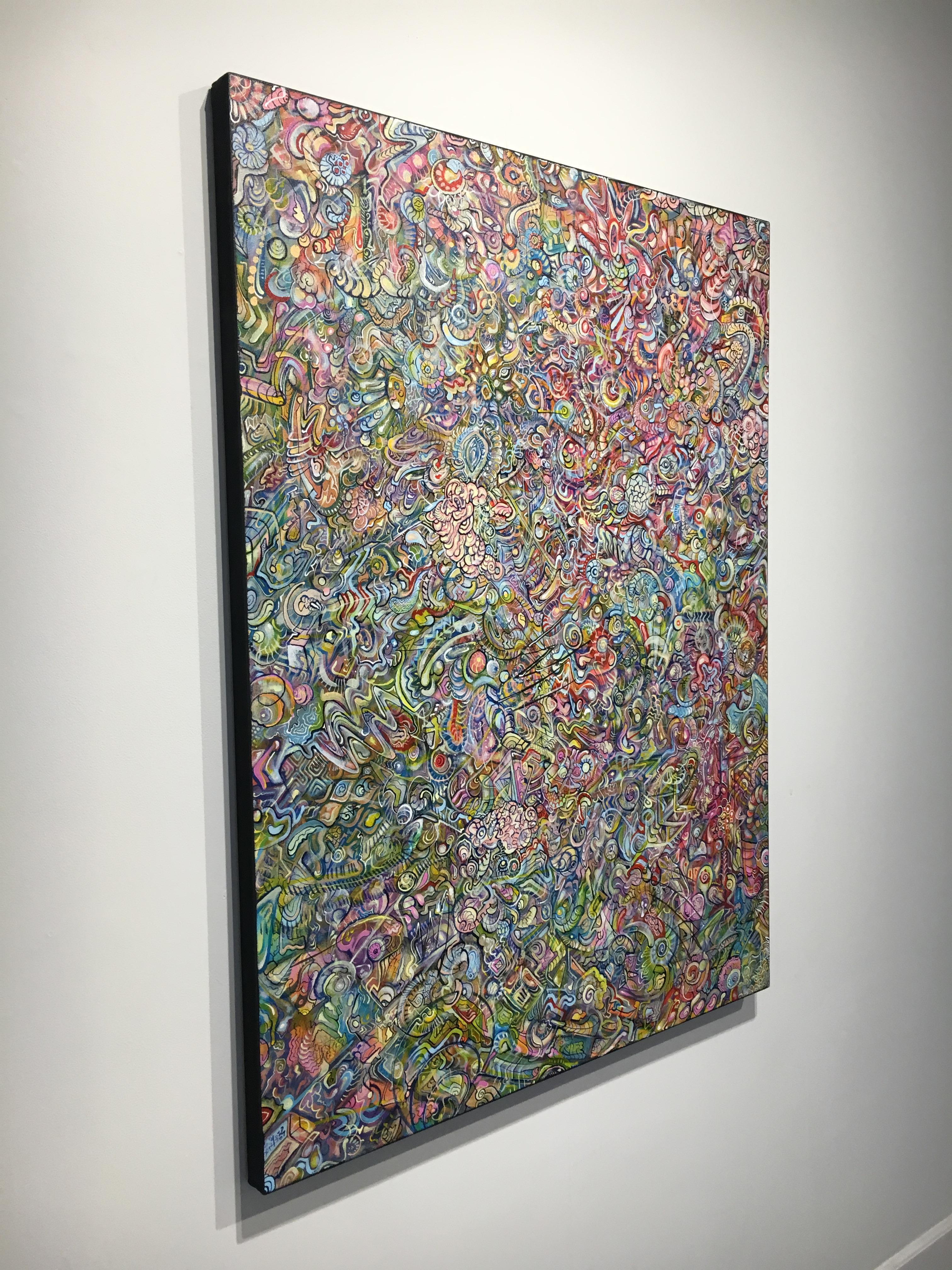 Il Dio che resta nascosto, Ethan Meyer, 2019, Pittura astratta psichedelica in vendita 2