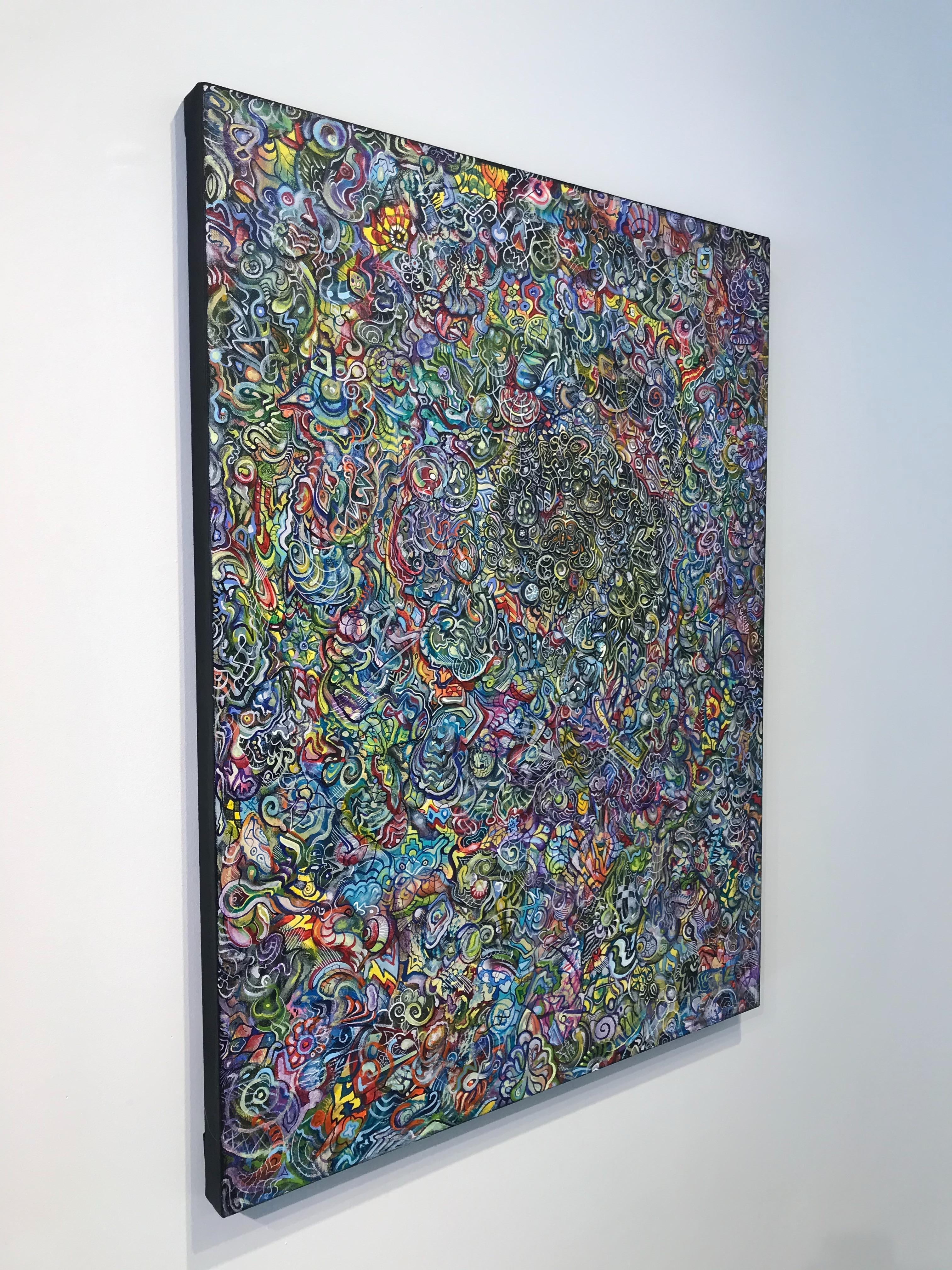 Effetto di dilatazione temporale, Ethan Meyer, 2020, Pittura astratta colorata su tela in vendita 1