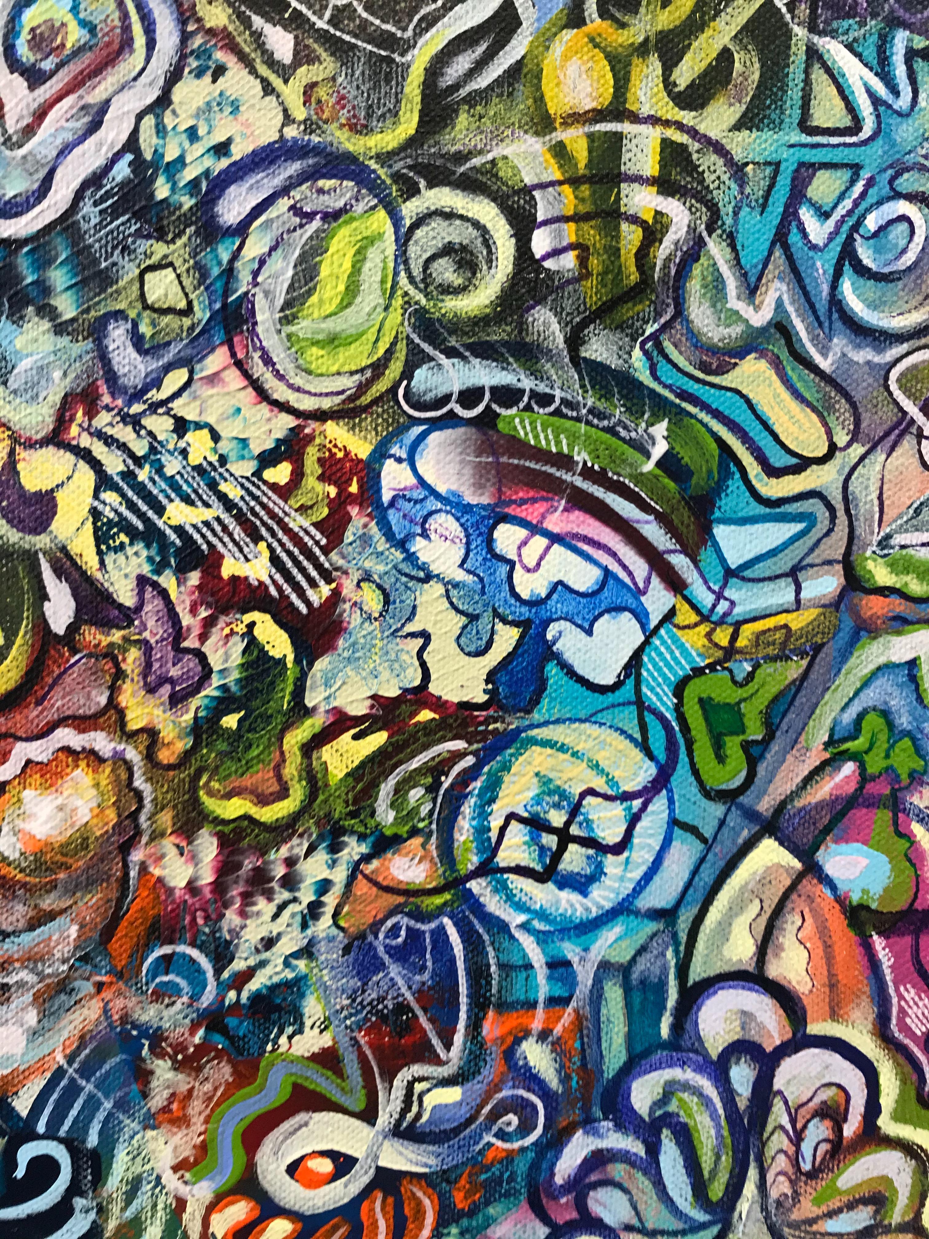 Effetto di dilatazione temporale, Ethan Meyer, 2020, Pittura astratta colorata su tela in vendita 5