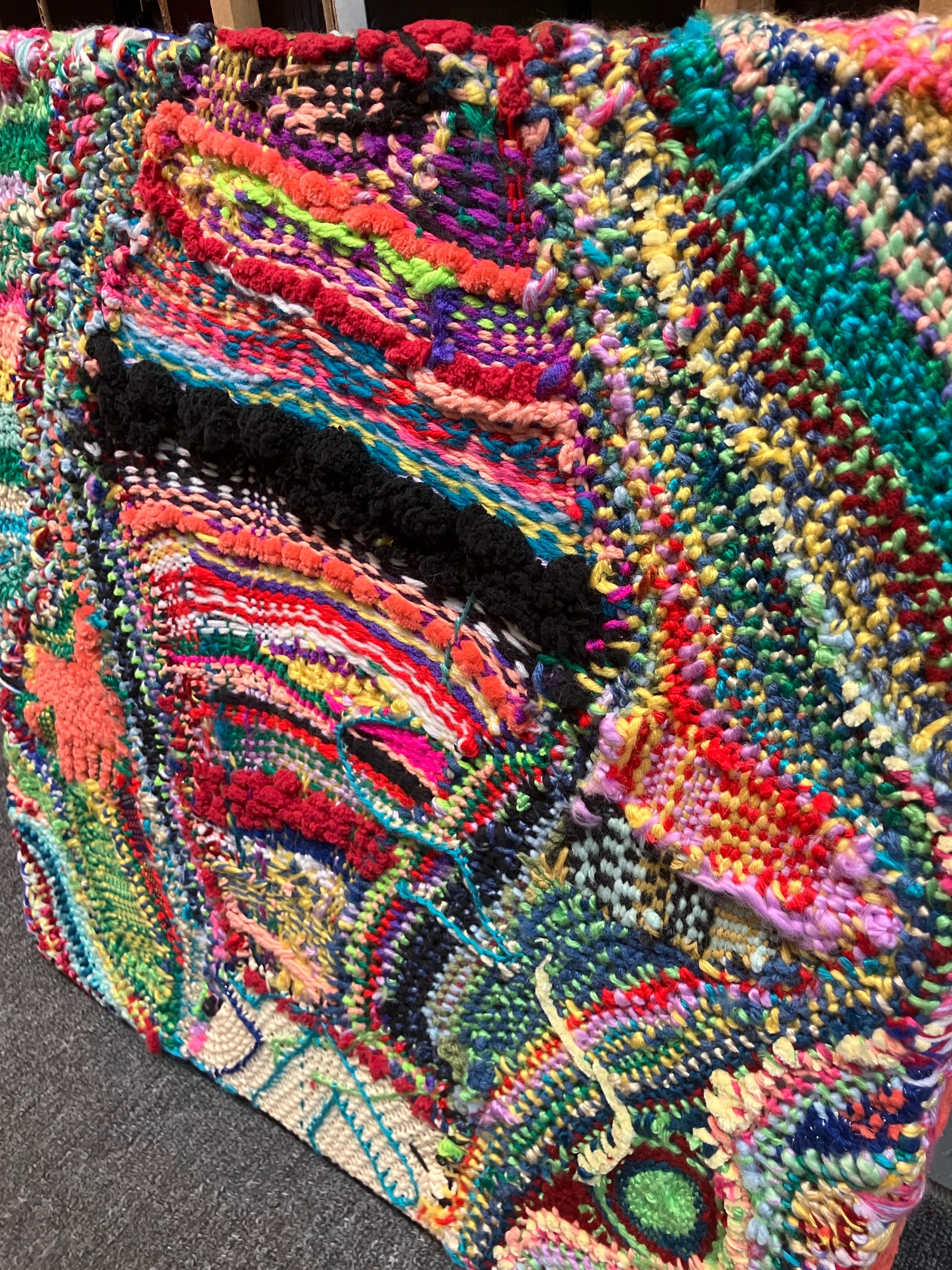 Forced Astral Projection, Ethan Meyer, 2023, 2D Fiber Art, Psychedelic Abstract For Sale 6