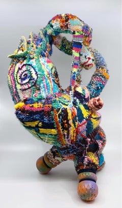 "He Who Speaks in Riddles", Contemporary, Hand Woven, Sculpture, Mixed Media