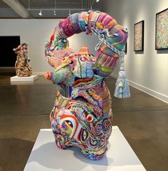 Escultura de fibra de tamaño natural, ligera, 48 x 32 x 28 pulg., Hand Made, Ethan Meyer