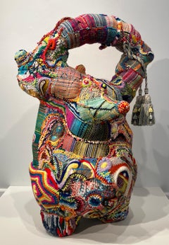 Life Size Fiber Sculpture, Light Weight, Colorful Mixed Media, Hand Made, Meyer