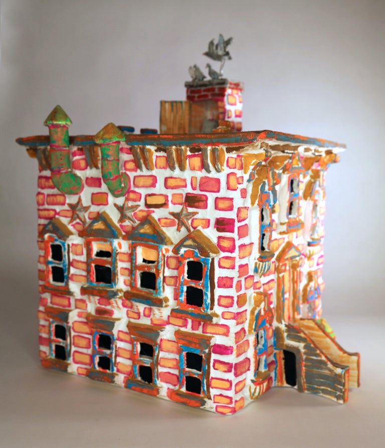 Ethan Minsker Mixed Media House Sculpture 'Mask' For Sale at 1stDibs